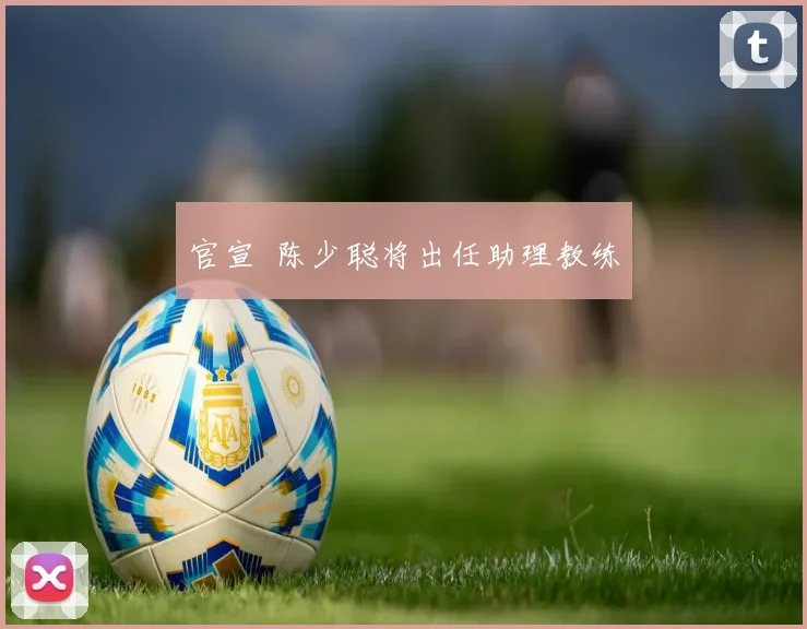 官宣 陈少聪将出任助理教练