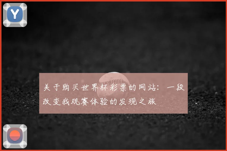 关于购买世界杯彩票的网站：一段改变我观赛体验的发现之旅